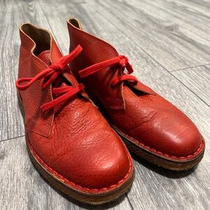 Italian Red Ankle Boots